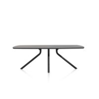 Arvada, tafel 190 x 100 cm. - ovaal - centrale poot lang - Onyx