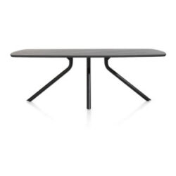Arvada, table 190 x 100 cm. - ovale - pied central long - Onyx