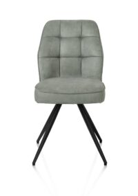 Bell, chaise - piétement noir - confort ressorts - tissu Calabria - Olive