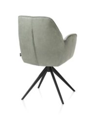 Bell, armstoel - zwart frame - draaibaar - pocket - combi Calabria/Vada - Olijf - Afbeelding 3