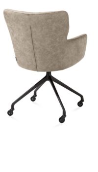 Sage, armstoel + wielen - alu frame in rough off black - stof Oregon - beige - Afbeelding 2