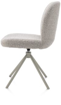 Jaxon, eetkamerstoel - Silk Grey frame - draaibaar - stof Brioni - Kiezel - Afbeelding 3