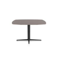 Saluti, bartafel ovaal 150 x 105 cm. - centrale teenpoot - rough off black - Lava