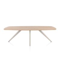 Arvada, eetkamertafel 250 x 110 cm, ovaal, 4 poot - Creme