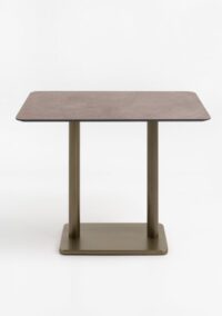 Brest table de bar stone rust 120x75cm - Or