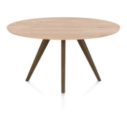 Arvada, Table à manger 140 cm, ronde, 4 pieds - Steel Brown