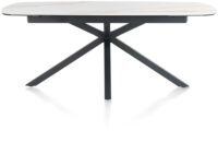 Montello, eetkamertafel 200 x 100 cm - centrale poot - keramiek blad - wit - Afbeelding 3