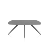 Saluti, eetkamertafel ovaal 180 x 105 cm. - 4 poot - graphiet - Antraciet