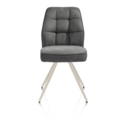 Bell, eetkamerstoel - creme frame - pocket - stof Calabria - Antraciet