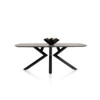 Masura, eetkamertafel ovaal - 200 x 105 cm - Antraciet