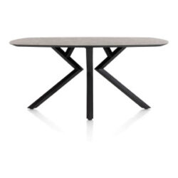 Masura, table de bar ovale - 240 x 110 cm - (hauteur 92 cm) - Anthracite