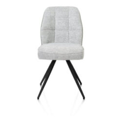 Bell, chaise - piétement noir - confort ressorts - combi Calabria/Vada - Olive