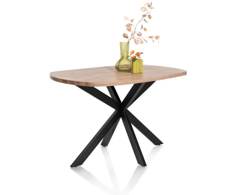 Pavarotti, Table 130 X 110 Cm - Oval - Pied Central Metal - Image 2
