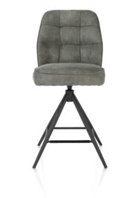 Bell, chaise de bar - piétement graphite - pivotante - confort ressorts - tissu calabria - Olive - Image 2