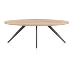 Arvada, Table à manger 220 x 110 cm, ellipse, 4 pieds - Metal graphite