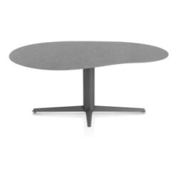 Saluti, table organic 180 X 120 cm. - pied central - graphite - Anthracite