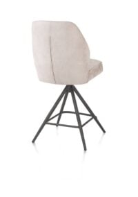 Bell, barstoel - grafiet frame - draaibaar - pocket - stof calabria - Kiezel - Afbeelding 3