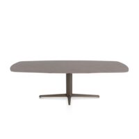 Saluti, eetkamertafel ovaal 240 X 110 cm. - centrale teenpoot - steelbrown - Lava