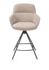 Mateo, barstoel - 4-pootjes - grafiet - Bellini - Creme