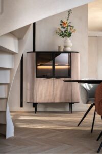 Aramon, armoire 125 cm. - 2-portes + 2-portes en verre (+ LED) - Image 3