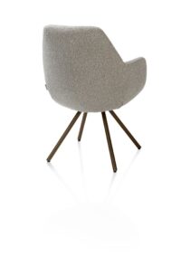 Mavis, chaise &agrave; accoudoirs - pivotante - steelbrown - ressorts ensaches - tissu Cloudy - Olive - Image 2