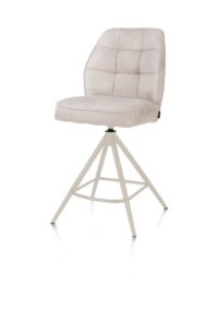 Bell, barstoel - creme frame - draaibaar - pocket - stof calabria - Olijf - Afbeelding 2