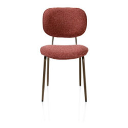 Lexi, chaise - steelbrown - tissu Cloudy - cuivre