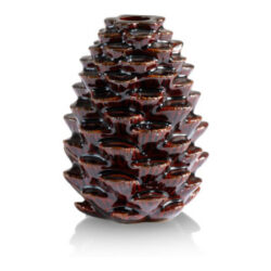 Pine kandelaar H12cm - Bruin