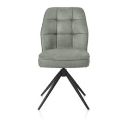Bell, chaise - piétement steelbrown - pivotante - relax - confort ressorts - tissu Calabria - Olive
