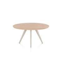 Arvada, eetkamertafel 140 cm, rond, 4 poot - Creme