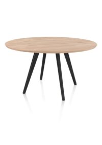 Arvada, eetkamertafel 140 cm, rond, 4 poot - Rough off black - Afbeelding 2