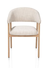 Kira, fauteuil, tissu Luton, cadre ch&ecirc;ne natural