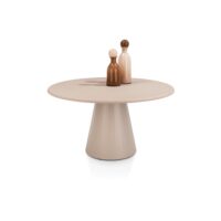 Lund, table ronde 140 cm. - stone-skin - pied cone - Desert