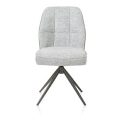 Bell, eetkamerstoel - grafiet frame - draaibaar - pocket - combi Calabria/Vada - Olijf