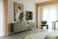 Trentino, Wand-element 85 cm. - mdf gelakt - Olijf - Afbeelding 2
