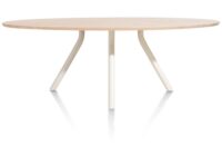 Arvada, table 250 x 110 cm. - ellipse - pied central Nebbia - Naturel Nebbia - Image 3