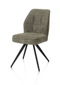 Bell, eetkamerstoel - zwart frame - pocket - combi Calabria/Vada - mosgroen - Afbeelding 2