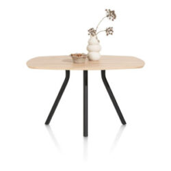 Arvada, table de bar 160 x 100 cm. - ovale - pied central court - natural