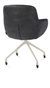Mateo, armstoel - wielen - creme - Pala - Antraciet - Afbeelding 3