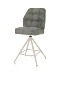 Bell, barstoel - creme frame - draaibaar - pocket - stof calabria - Kiezel - Afbeelding 2
