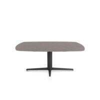 Saluti, eetkamertafel ovaal 180 X 105 cm. - centrale teenpoot - rough off black - Lava