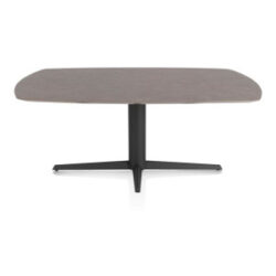 Saluti, table ovale 180 X 105 cm. - pied central - noir - Lava