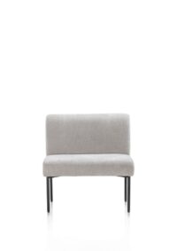 Reverso, banc 80 cm - confort ressorts - tissu Livigno - Caillou