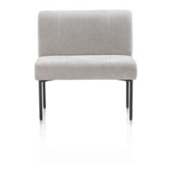 Reverso, banc 80 cm - confort ressorts - tissu Livigno - Caillou