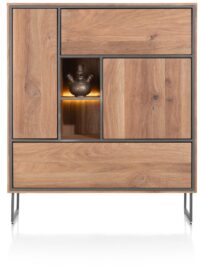 Trapani, highboard 120 cm - 2-deuren + 2-laden + 2-niche (+ LED)