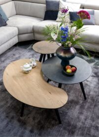 Maze, table basse 100 x 59 cm - forme haricot - hauteur 39 cm - Railway brown - Image 3