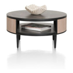 Aramon, salontafel diameter 75 cm. + 1-niche