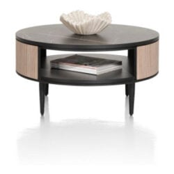 Aramon, table basse diametre 75 cm. + 1-niche