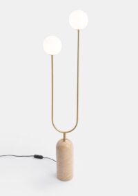 Tobie vloerlamp 2xe27 - Wit