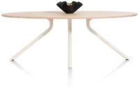 Arvada, table 220 x 110 cm. - ellipse - pied central Nebbia - Naturel Nebbia - Image 2